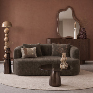 2 Seater Sofa Adele Chenille Brown
