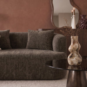 2 Seater Sofa Adele Chenille Brown