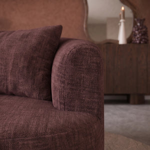 2 Seater Sofa Adele Chenille Burgundy Red