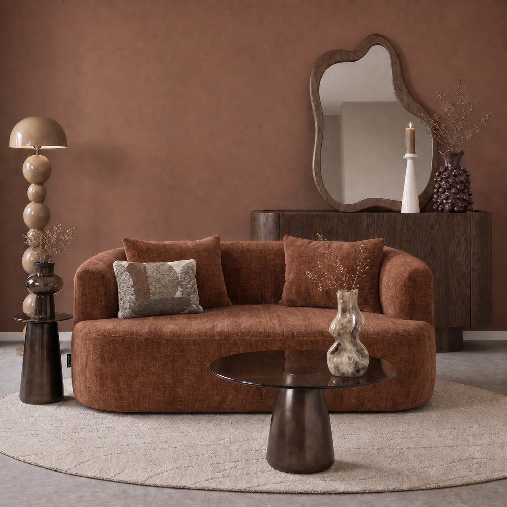 2 Seater Sofa Adele Chenille Copper
