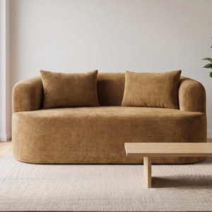 2 Seater Sofa Adele Chenille Ochre Yellow