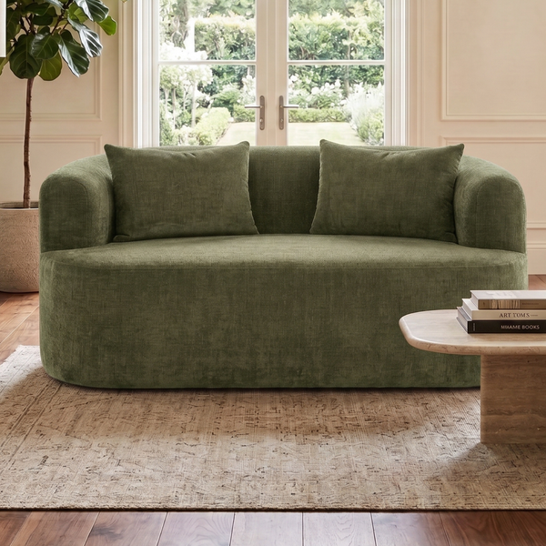 2 Seater Sofa Adele Chenille Sage Green