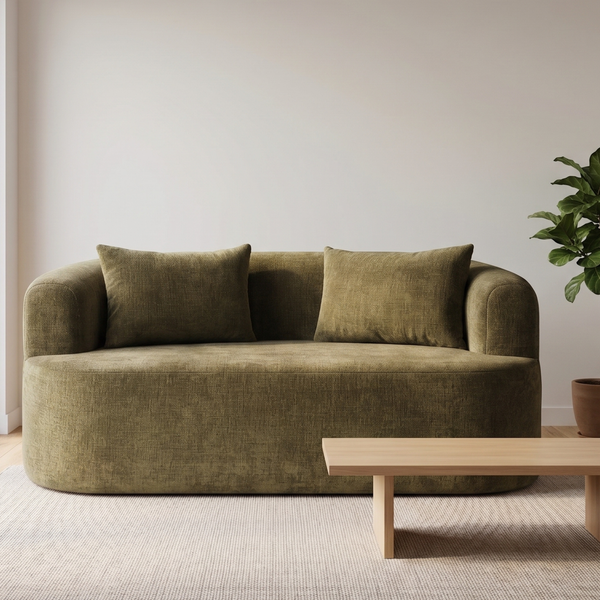 2 Seater Sofa Adele Chenille Sage Green