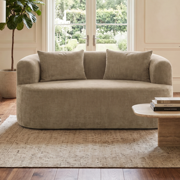 2 Seater Sofa Adele Chenille Taupe