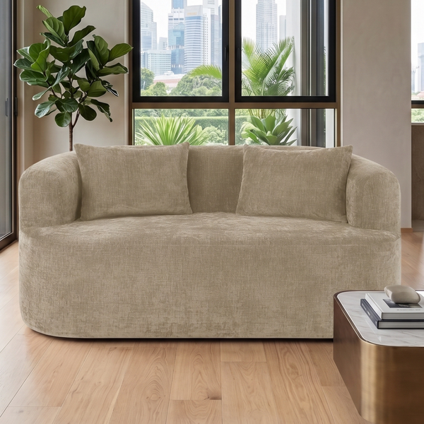 2 Seater Sofa Adele Chenille Taupe