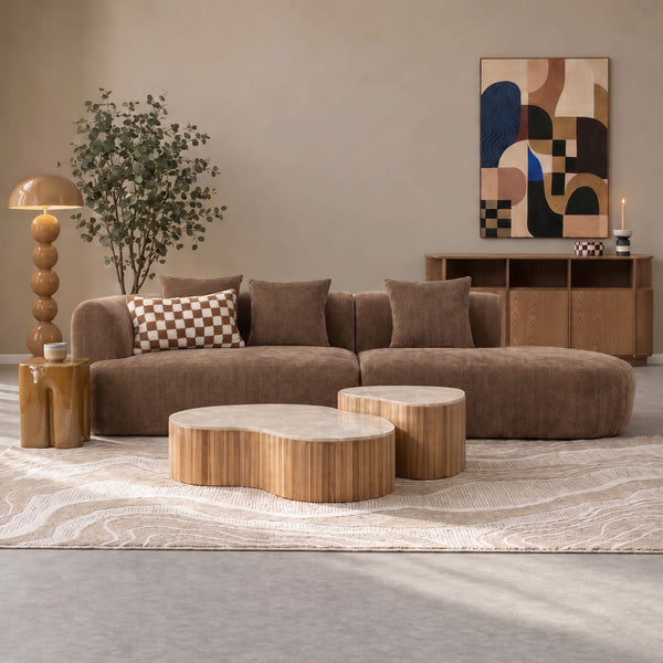 3 Seater Sofa Emma Chenille Brown
