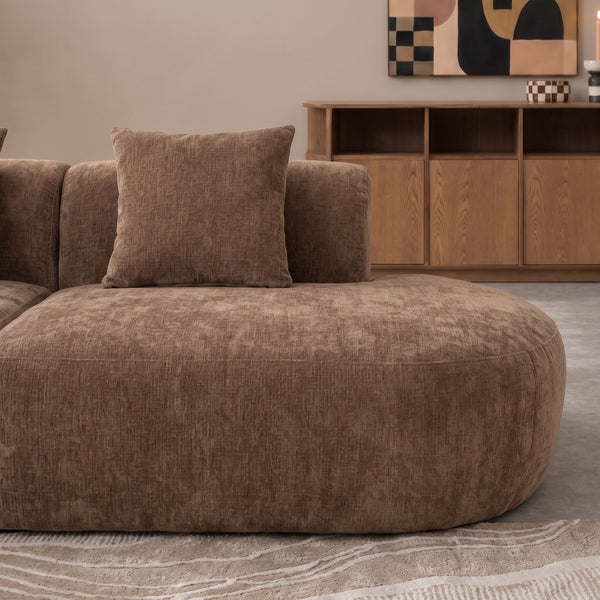3 Seater Sofa Emma Chenille Brown