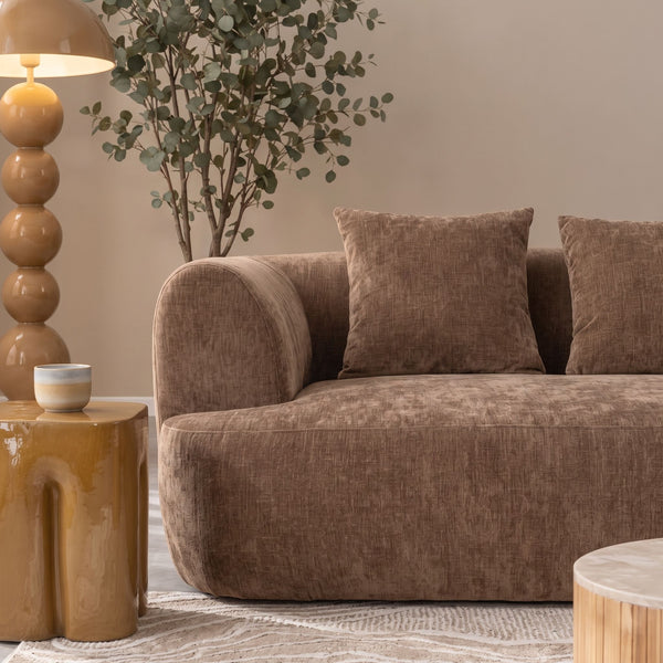 3 Seater Sofa Emma Chenille Brown