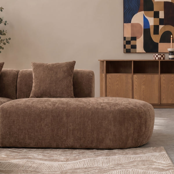 3 Seater Sofa Emma Chenille Brown