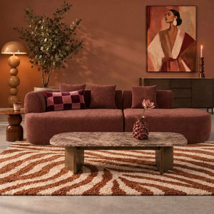 3-Sitzer-Sofa Emma Chenille Burgunderrot