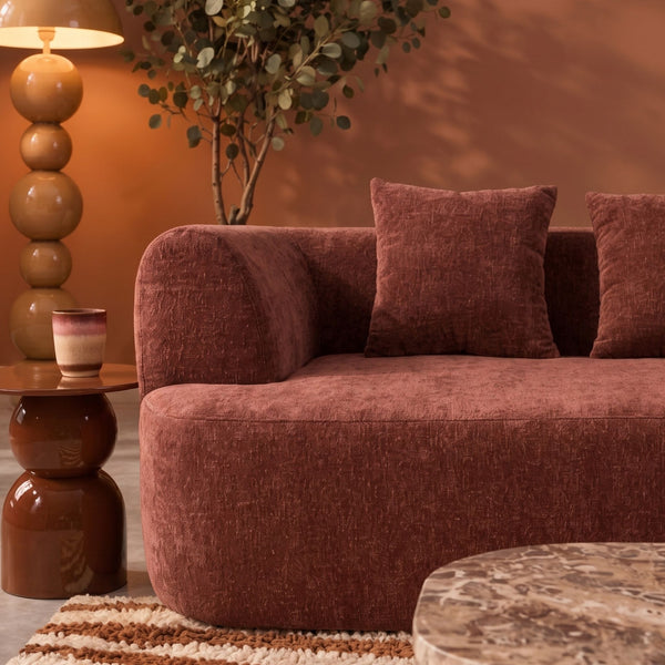 3-Sitzer-Sofa Emma Chenille Burgunderrot