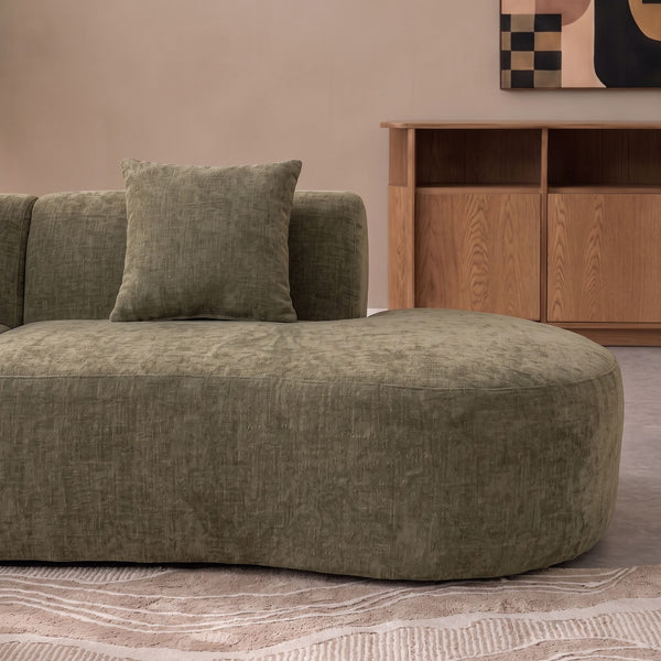 3 Seater Sofa Emma Chenille Sage Green