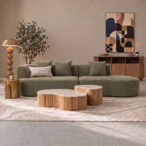 3 Seater Sofa Emma Chenille Sage Green