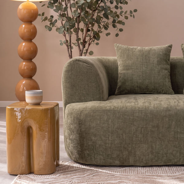 3 Seater Sofa Emma Chenille Sage Green