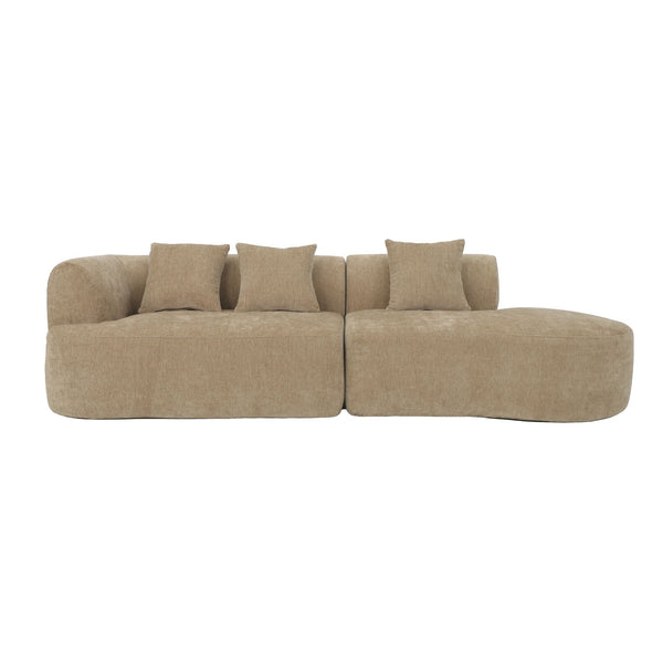 3-Zitsbank Emma Chenille Taupe