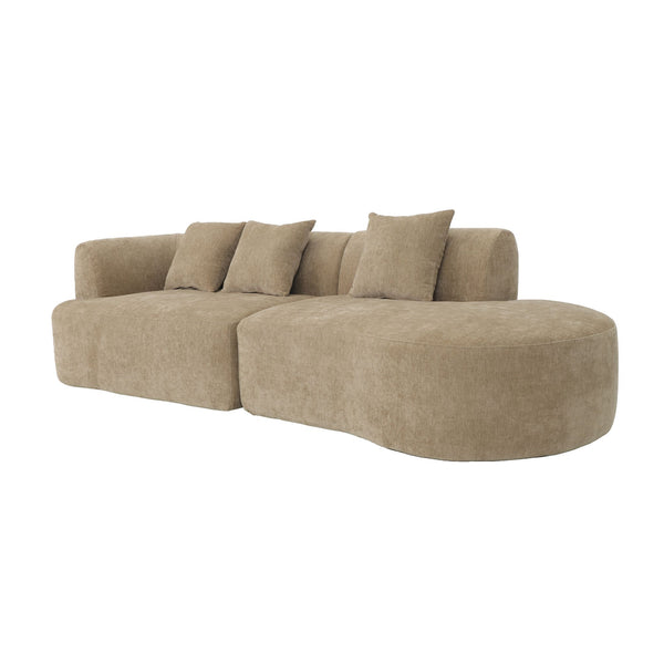 3-Zitsbank Emma Chenille Taupe
