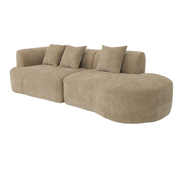3-Zitsbank Emma Chenille Taupe