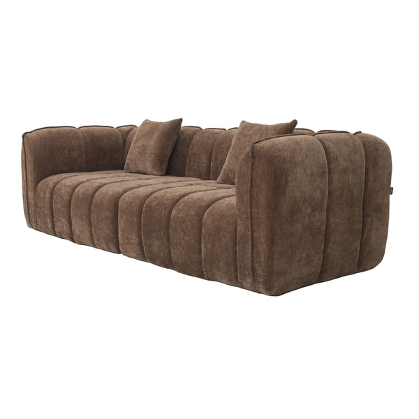 Canapé 3 Places Wave Chenille Marron