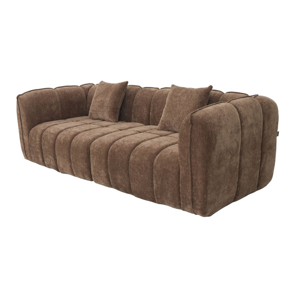 Canapé 3 Places Wave Chenille Marron