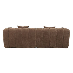 Canapé 3 Places Wave Chenille Marron