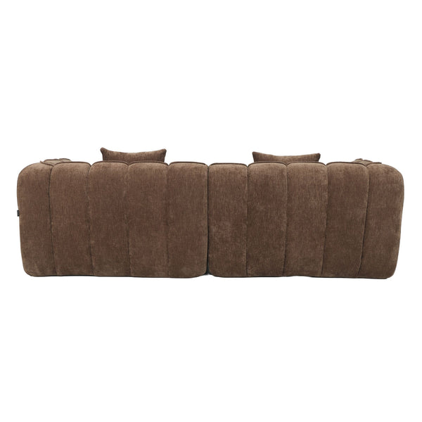 Canapé 3 Places Wave Chenille Marron
