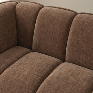 Sofa 3-osobowa Wave, szenil, brązowa