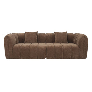 Canapé 3 Places Wave Chenille Marron