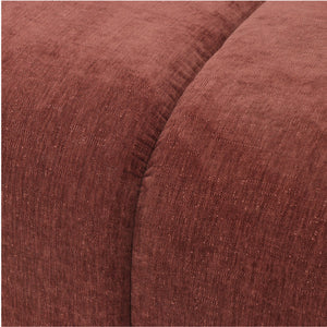 Sofa 3-osobowa Wave, szenil, burgundowa czerwień