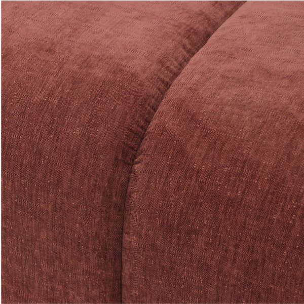 Sofa 3-osobowa Wave, szenil, burgundowa czerwień