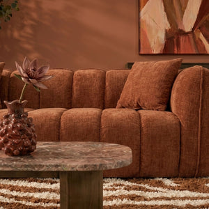 Sofa 3-osobowa Wave, szenil, miedziana