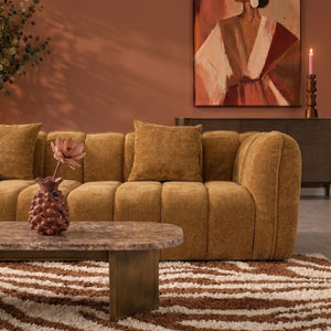 Sofa 3-osobowa Wave, szenil, ochrowożółta