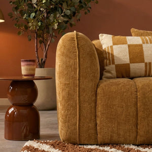 Sofa 3-osobowa Wave, szenil, ochrowożółta
