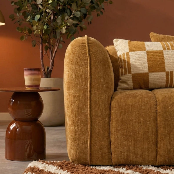 Sofa 3-osobowa Wave, szenil, ochrowożółta