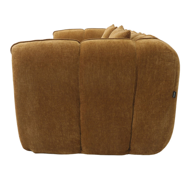3-Zitsbank Wave Chenille Okergeel
