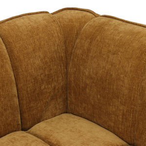 3-Zitsbank Wave Chenille Okergeel