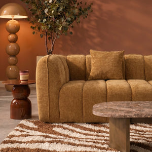 Sofa 3-osobowa Wave, szenil, ochrowożółta