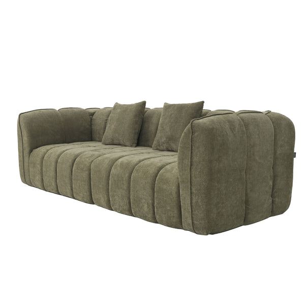 Canapé 3 Places Wave Chenille Vert Sauge