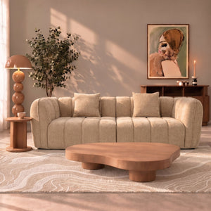 Canapé 3 Places Wave Chenille Taupe
