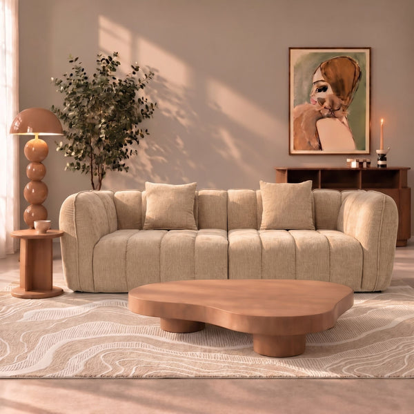Canapé 3 Places Wave Chenille Taupe