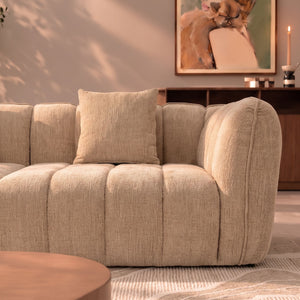 Canapé 3 Places Wave Chenille Taupe