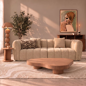 Canapé 3 Places Wave Chenille Taupe