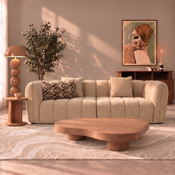 Canapé 3 Places Wave Chenille Taupe