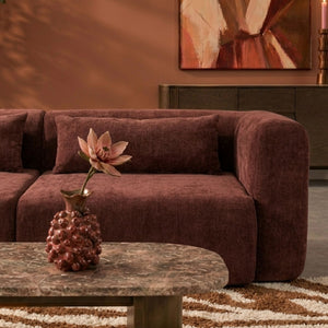 Sofa 4-Osobowa Maya szenil, burgundowa czerwień