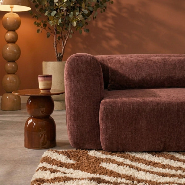 Sofa 4-Osobowa Maya szenil, burgundowa czerwień