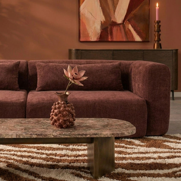 Sofa 4-Osobowa Maya szenil, burgundowa czerwień