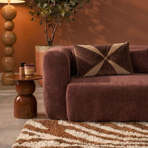 Sofa 4-Osobowa Maya szenil, burgundowa czerwień