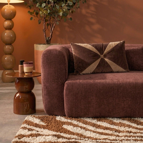 Sofa 4-Osobowa Maya szenil, burgundowa czerwień