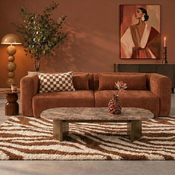 Sofa 4-Osobowa Maya szenil, miedziana