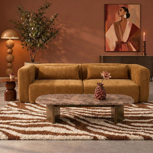 Sofa 4-Osobowa Maya szenil, ochrowożółta
