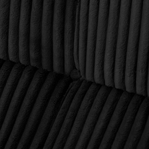 Fauteuil Rave en velours côtelé noir